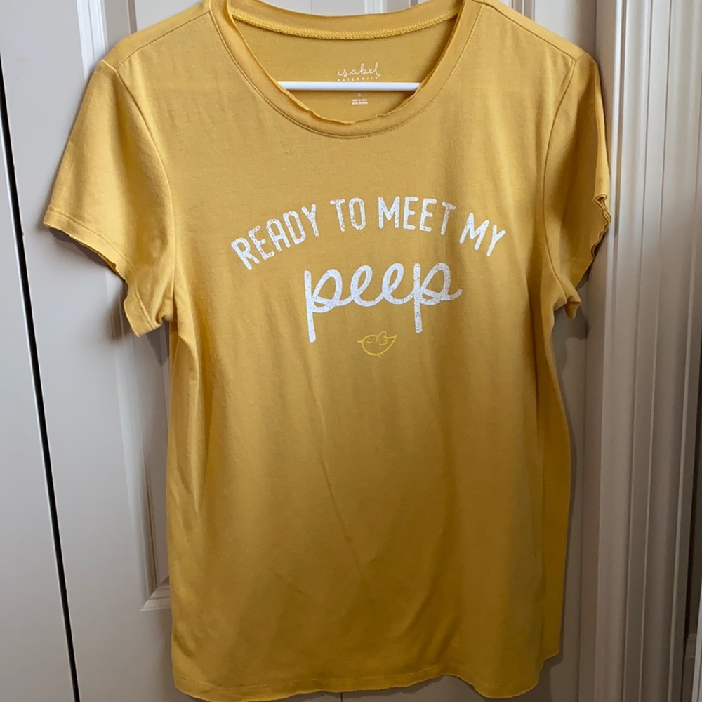LIKE NEW Isabel Maternity Baby Chick tee in size small perfect for Easter!